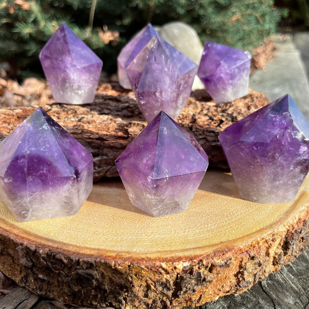 Olivenorma Amethyst Tower Point Large Chunky Obelisk Gemstone Decoration - About 100 grams each - image 0
