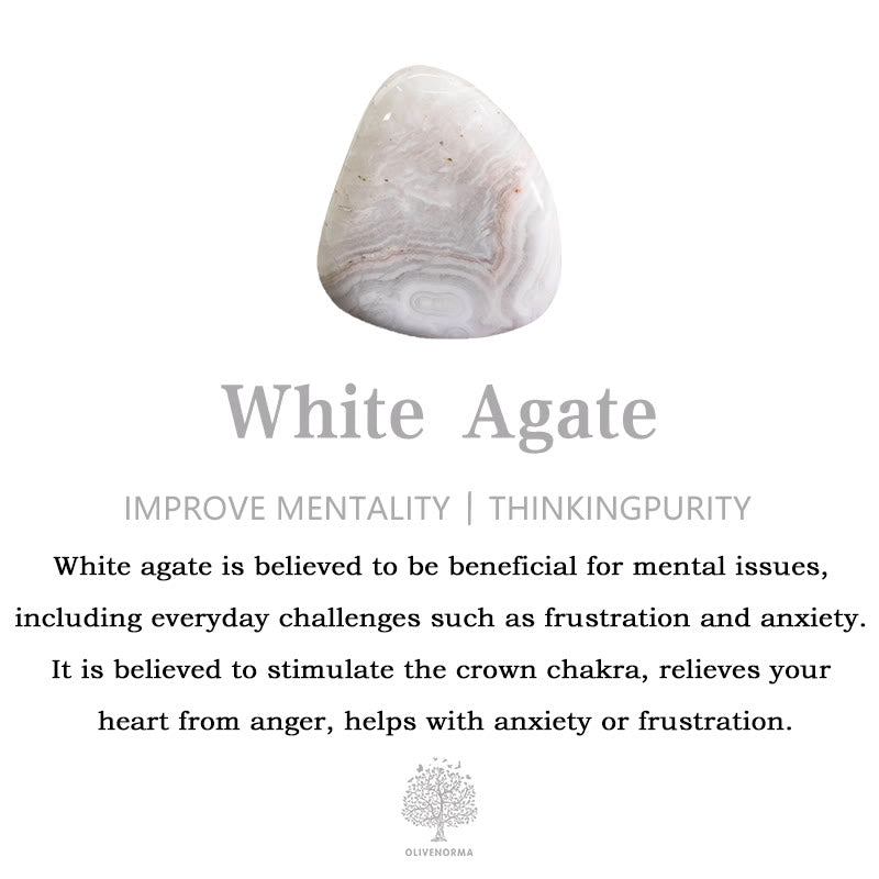 Olivenorma White Agate Hematite Apple Watch Strap Wrap Bracelet - image 5