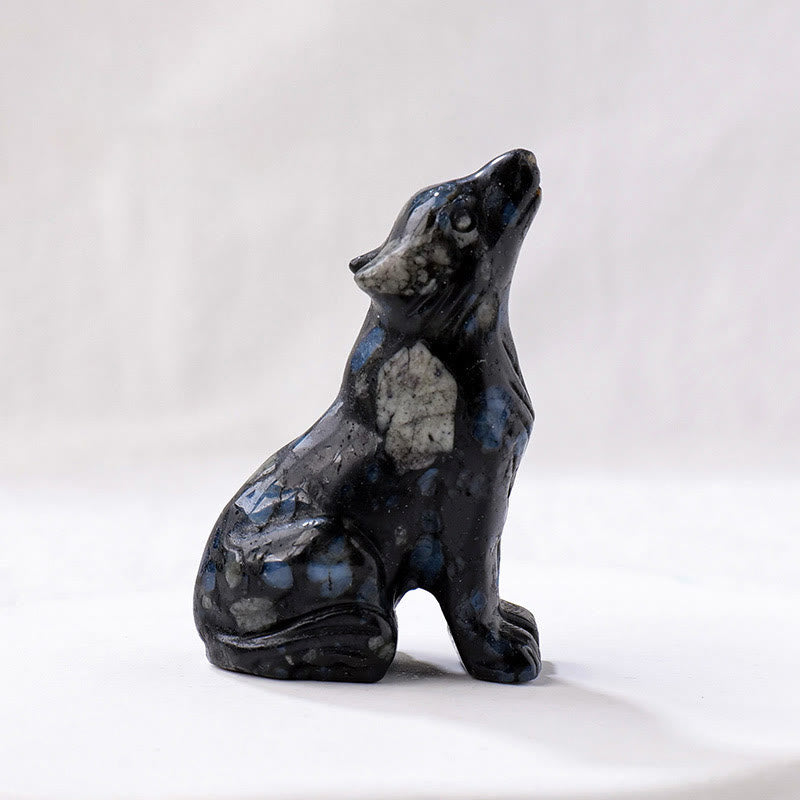 Olivenorma Natural Crystal Little Wolf Boy Gemstone Decoration - image 10