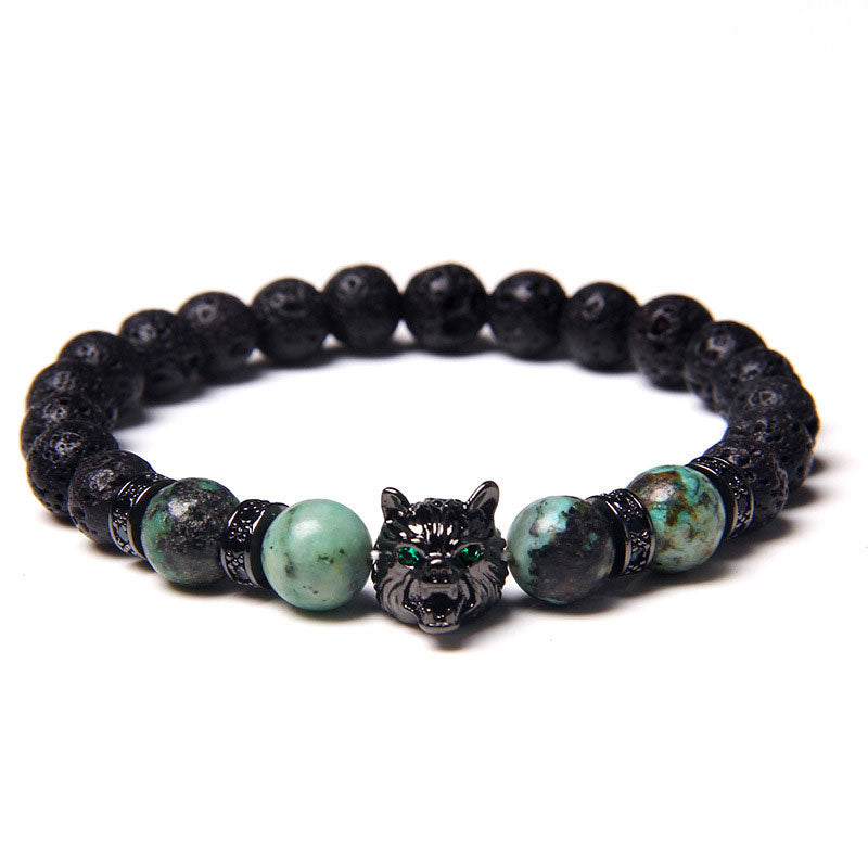 Olivenorma Lapis Lazuli Wolf Bracelet - African Turquoise - image 12
