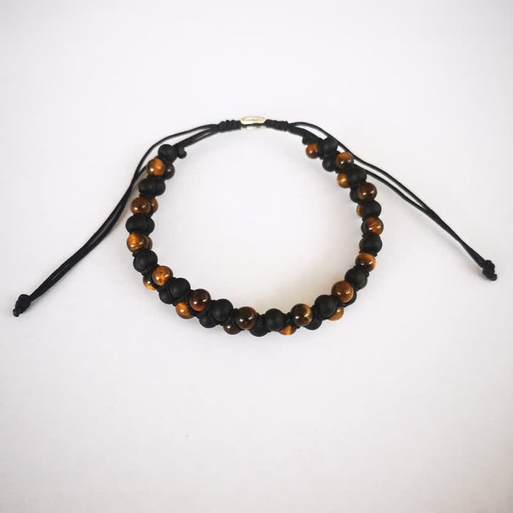 Olivenorma Tiger Eye Black Onyx Beads Braided Bracelet - image 4