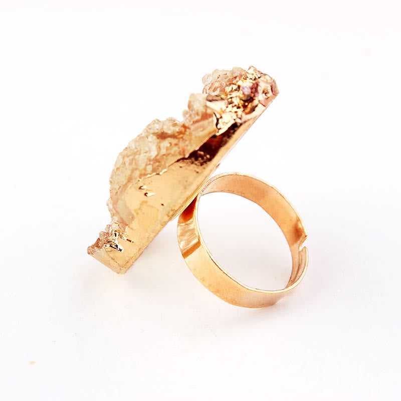 Olivenorma Amazonite Citrine Cluster Ring - image 4