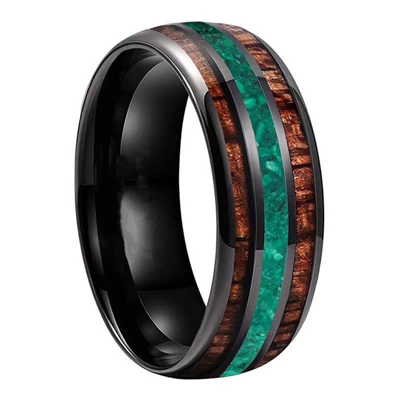 Olivenorma“Strong Shield” - Malachite With Tungsten Steel Ring - 12 - image 0