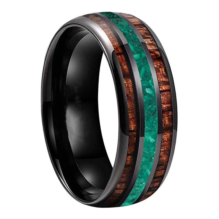 Olivenorma“Strong Shield” - Malachite With Tungsten Steel Ring - 12 - image 0