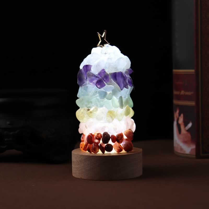 Olivenorma Chakra Star Little Tower Lamp Christmas Decoration - Cold Light - image 1