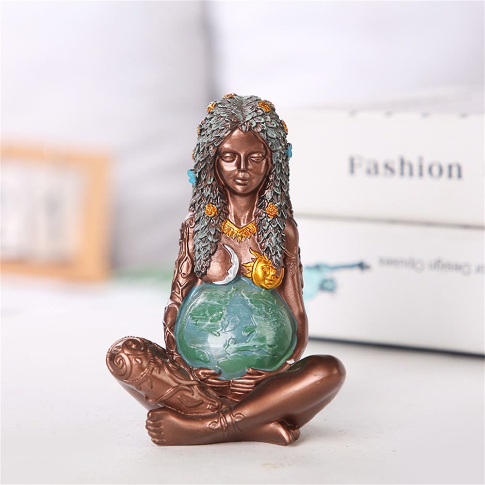 Olivenorma Resin Mother Earth Gaia Statue Ornament Decoration - Medium - image 2