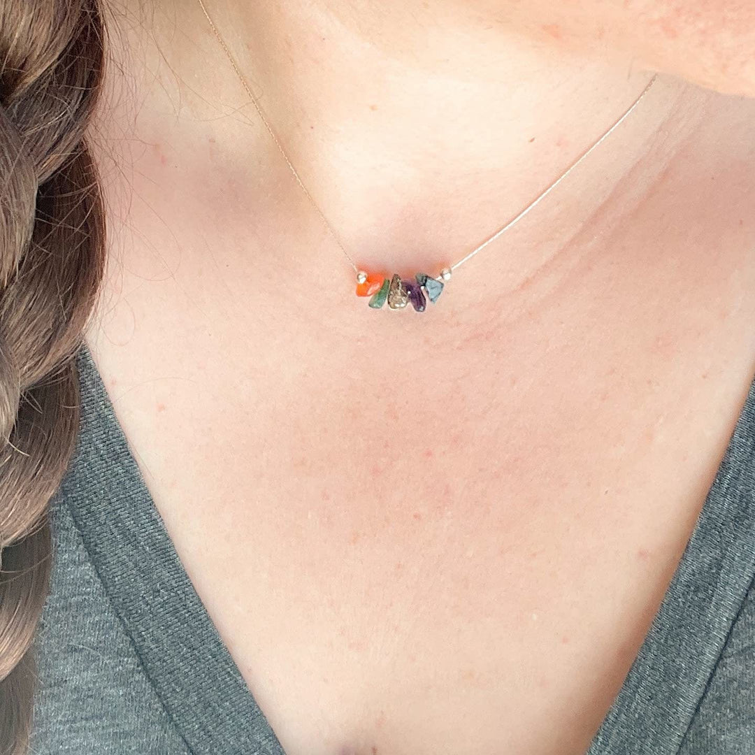 Olivenorma Natural Stone Zodiac Sign Choker Necklace - image 3