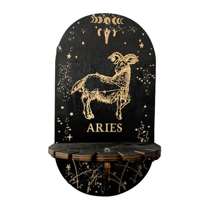 Small Delicate Sibylline Wooden Crystal Shelf - Aries - image 0