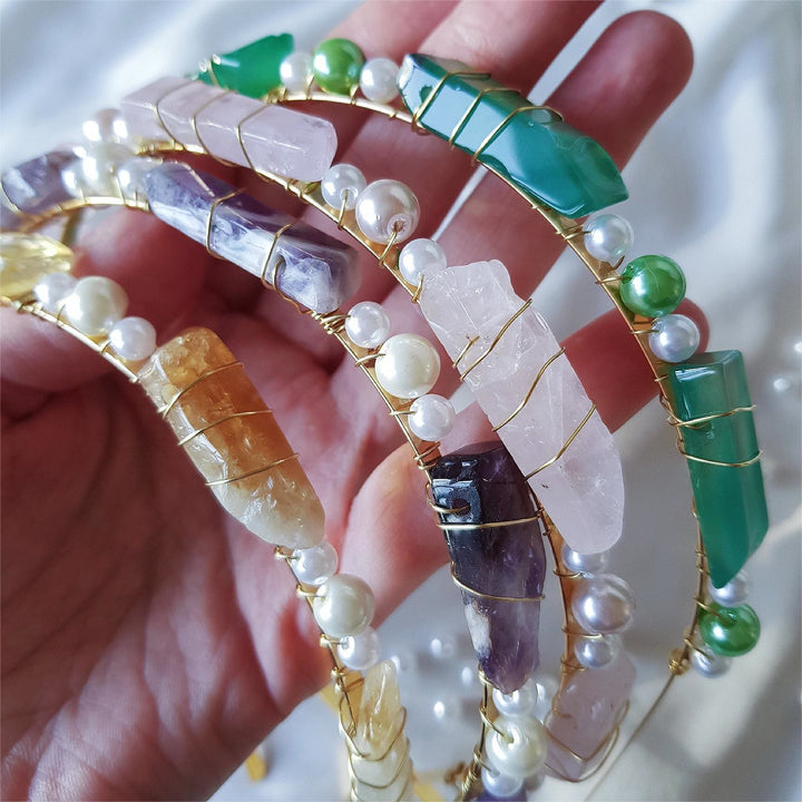 Olivenorma Citrine Amethyst With Pearl Crystal Crown - image 12