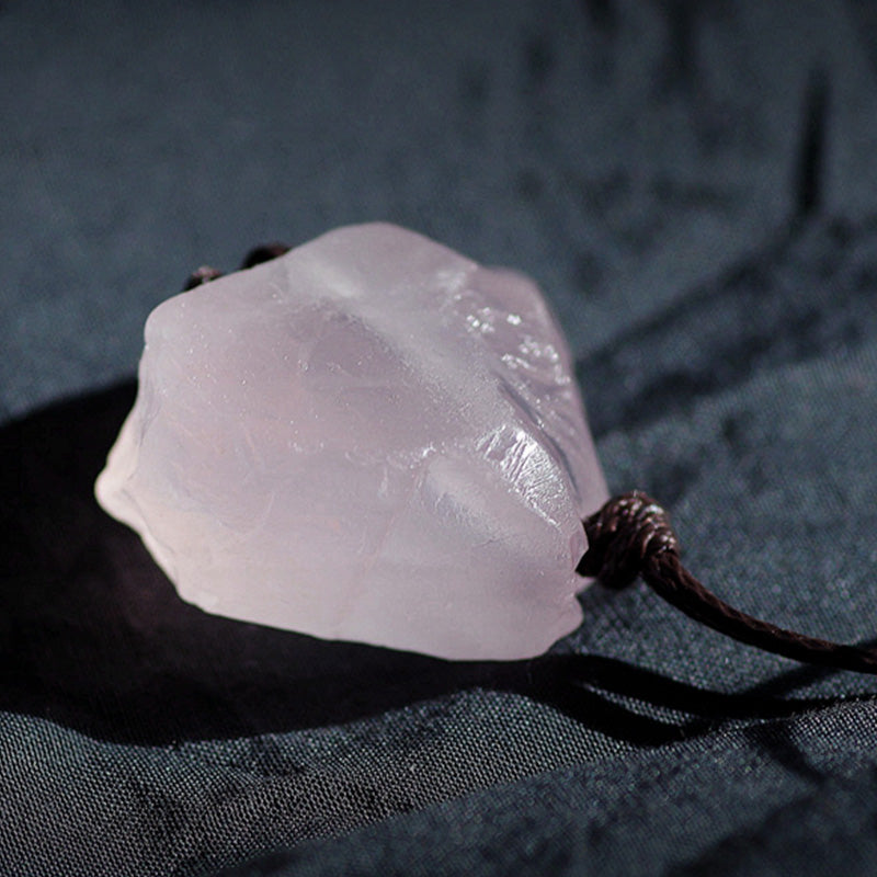 Natural Rose Quartz Gemstone Neclace - image 0