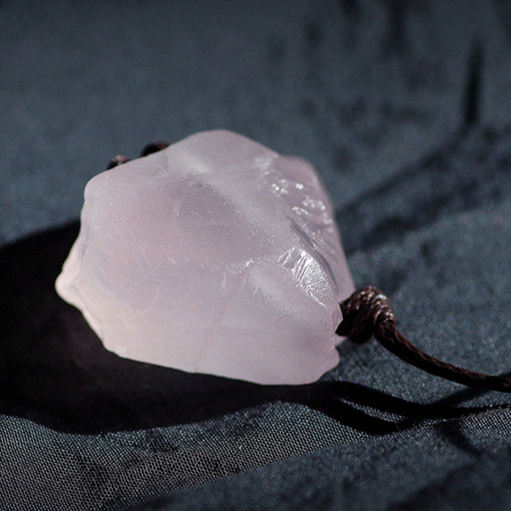 Natural Rose Quartz Gemstone Neclace - image 0