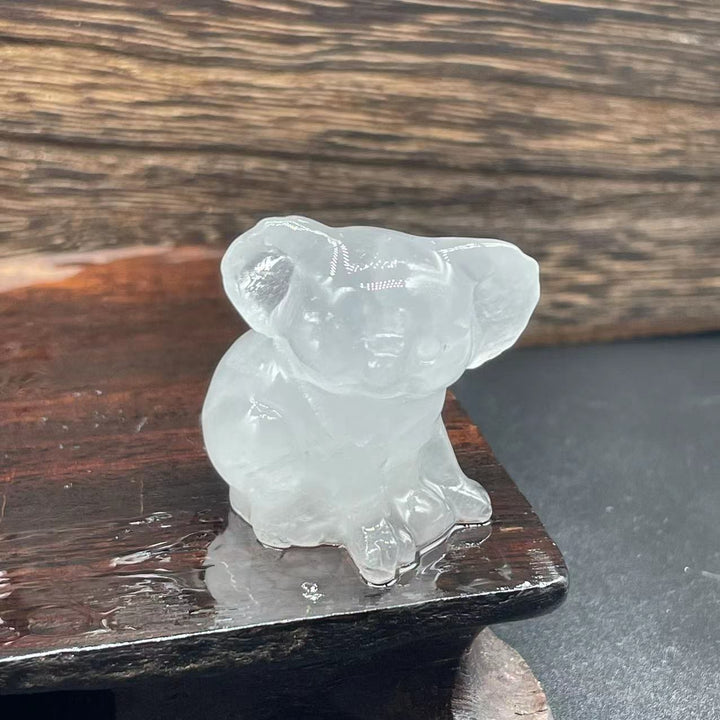 Olivenorma 1.2 Inches Carved Cute Koala Figurine Gemstone Decoration - Clear Crystal - image 22