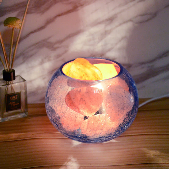 Olivenorma Creative Ice Cracked Glass Tank Himalayan Pink Salt Lamp - image 3