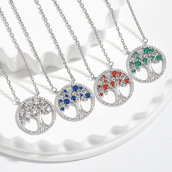 Olivenorma "Endless Growth" - Tree of Life Zircon Necklace - image 0