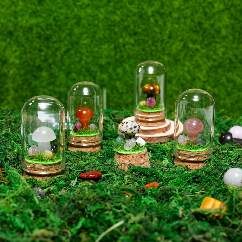 Olivenorma Glass Cover Natural Crystal Mushroom Decoration - image 7