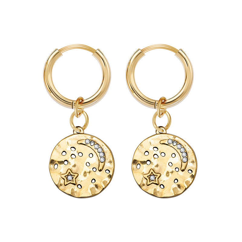 Olivenorma Natural White Turquoise Sun Moon Star Pendant Earrings - image 3