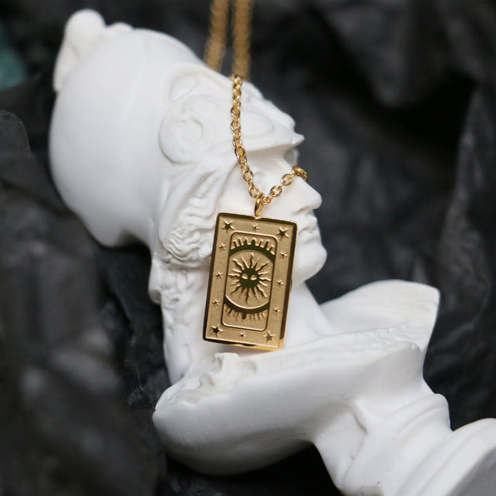Olivenorma Tarot Titanium Steel Gold Plated Necklace - Sun Tarot - image 2