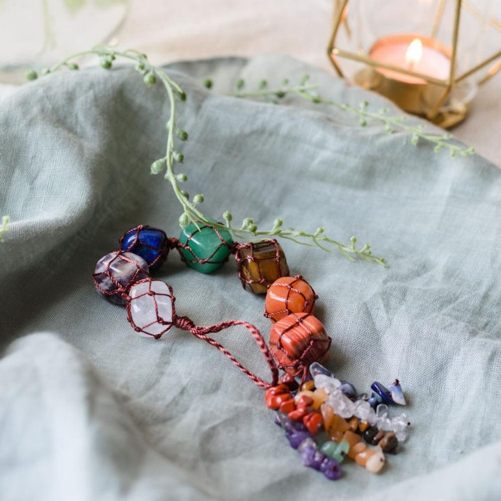 Olivenorma The 7 Chakra Healing Reiki Stone Meditation Tassel Decoration - image 4