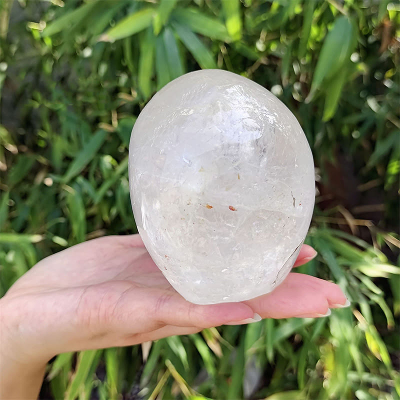 Olivenorma 10cm Natural Clear Crystal Gemstone Decoration Crystal Skull - image 3