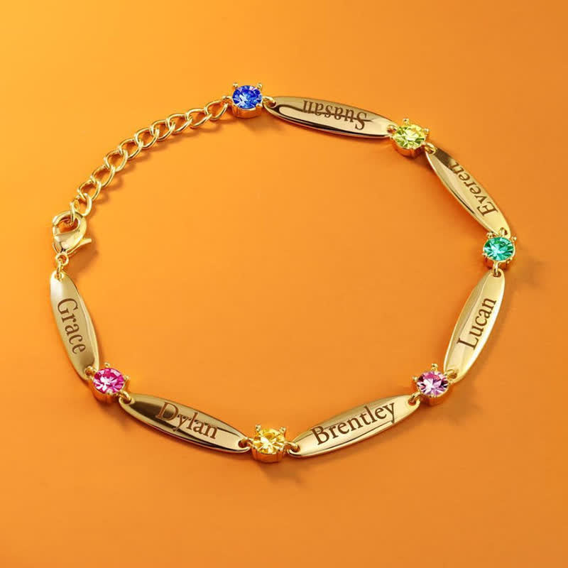 Olivenorma Family Names and Birthstones Bracelet - image 3