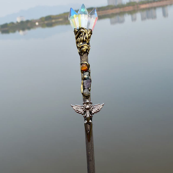 Olivenorma Moon And Sun Fairy Crystal Wands - Clear Crystal - image 7