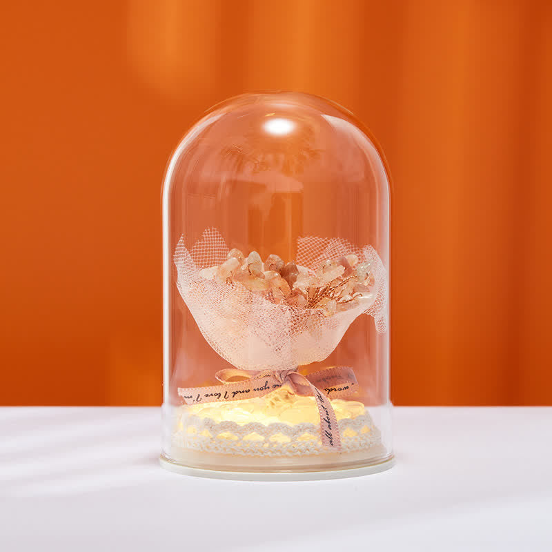 Olivenorma Natural Crystal Glass Cover Feng Shui Tree Decoration - Sun Stone & Bouquet - image 19