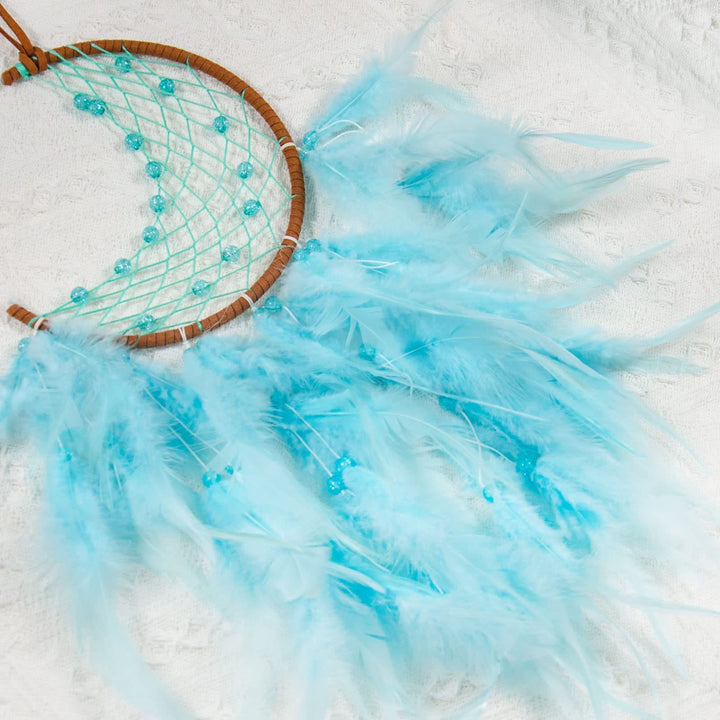 Olivenorma Handmade Beaded Turquoise Purple Jade Moon Dream Catcher - image 17