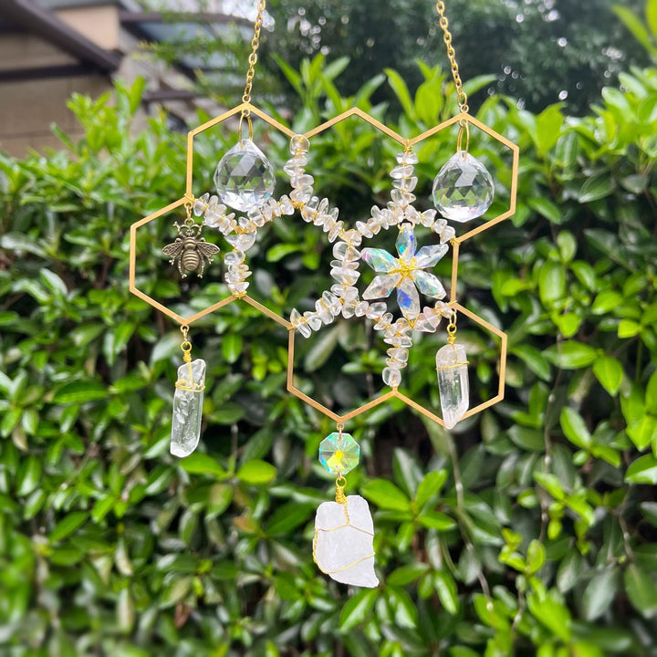 Olivenorma Crystal Honeycomb Wall Decor  - Clear Crystal - image 15