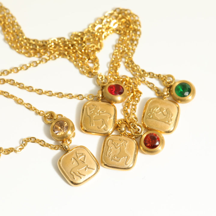 Olivenorma Twelve Zodiac Twelve Month Birthstone Pendant Necklace - image 24