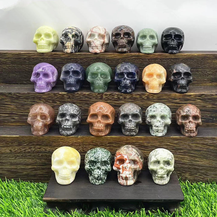 Olivenorma 5cm Carved Natural Crystal Skull Gemstone Decoration - image 0
