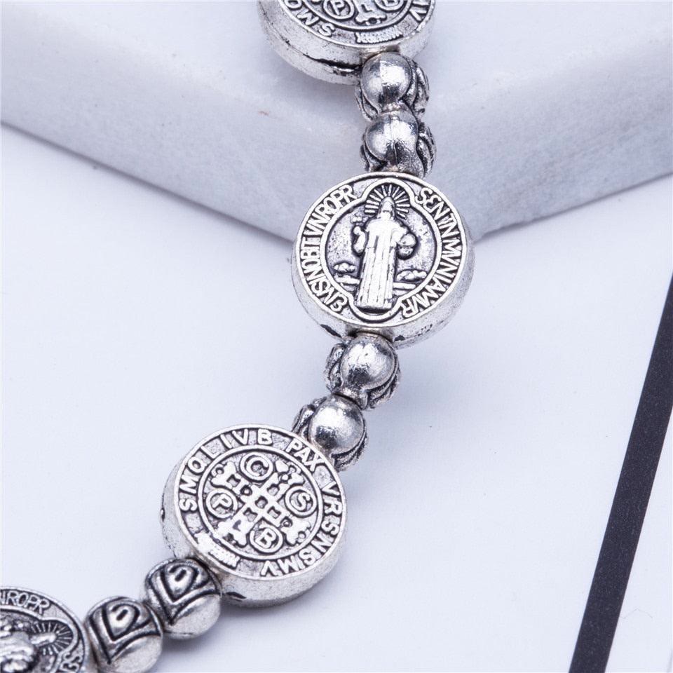 Olivenorma Golden Silver Color Jesus Christianity Cross Bracelet - image 6