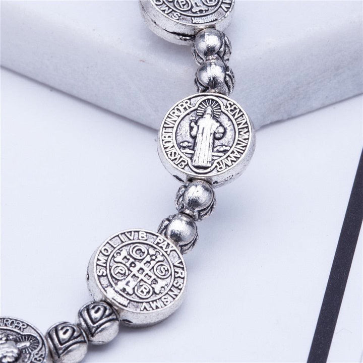 Olivenorma Golden Silver Color Jesus Christianity Cross Bracelet - image 6