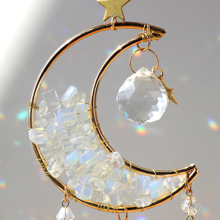 Olivenorma Moon Crystal Hourglass Wind Chime Suncatcher - image 14