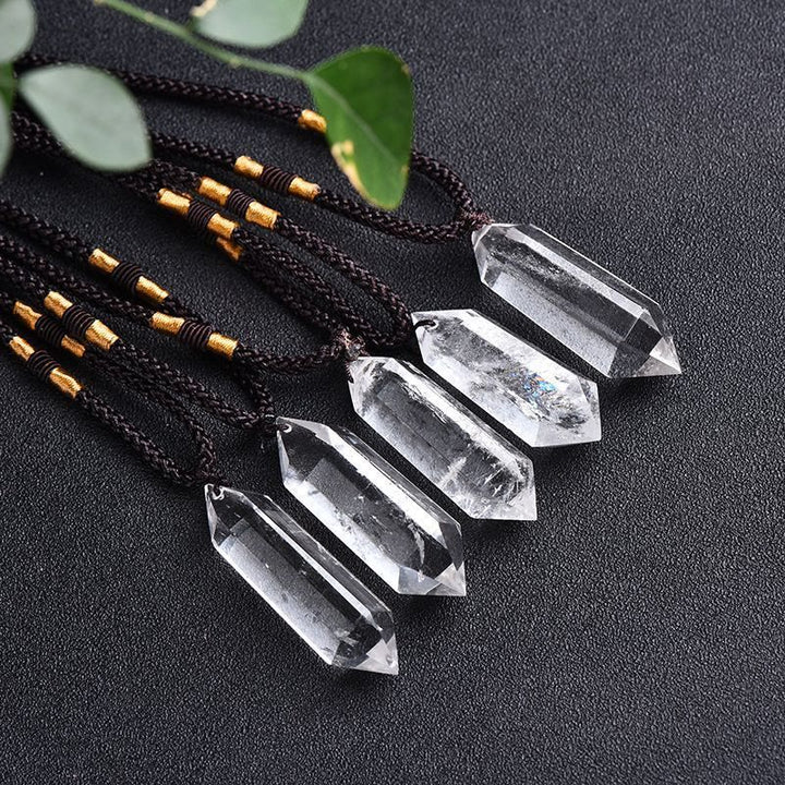 Olivenorma Natural Crystal Amethyst Healing Necklace - Clear Crystal - image 15