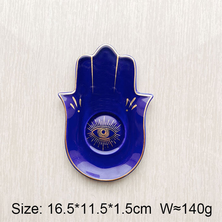 Olivenorma Hamsa Small Tray Evil Eye Jewelry Plate Coaster - image 6