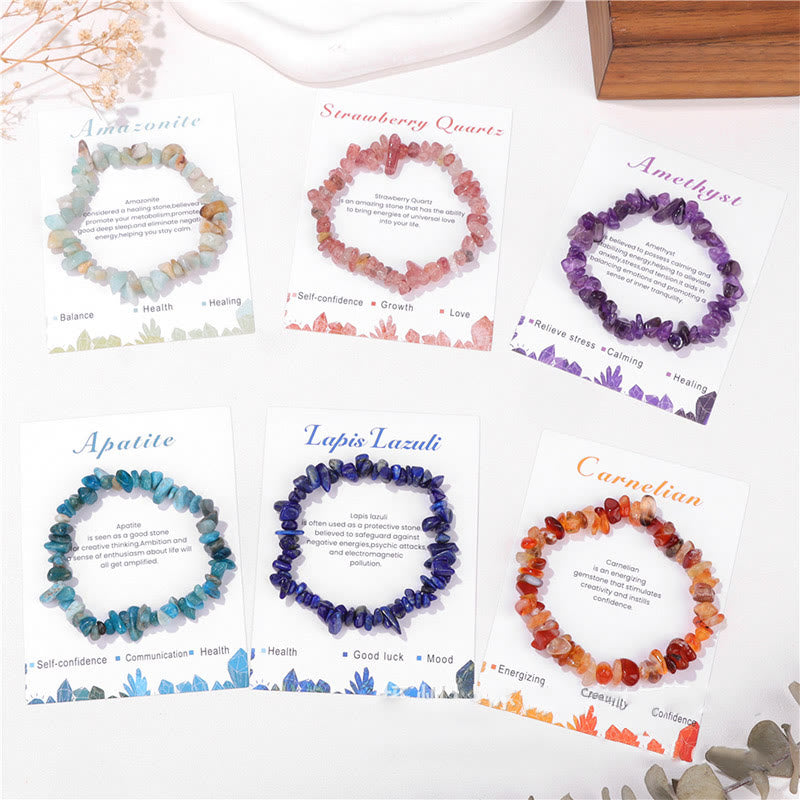 Olivenorma Colorful Natural Irregular Gravel Bracelet - image 3