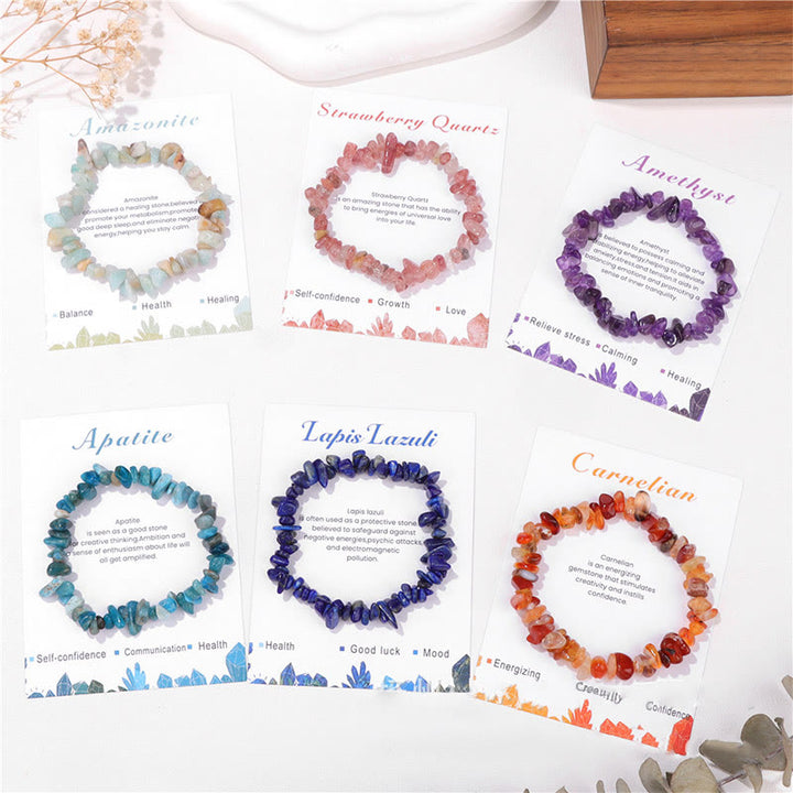 Olivenorma Colorful Natural Irregular Gravel Bracelet - image 3