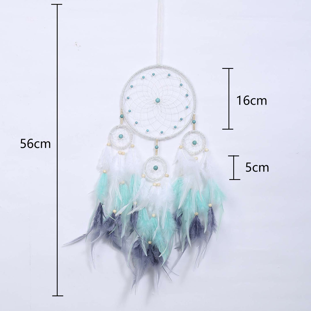 Olivenorma Indian Style Three Ring Feather Dream Catcher - image 15