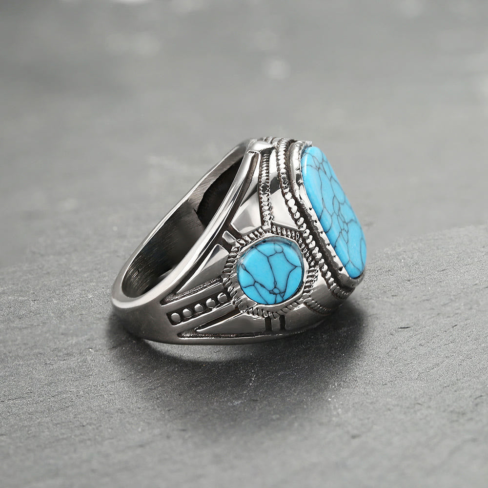 Olivenorma Turquoise Mens Ring - image 4