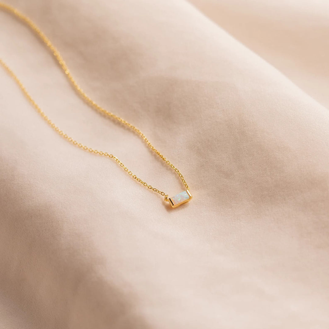 Olivenorma Simple Rectangular Birthstone Pendant Stainless Steel  Gift Card Necklace - image 43