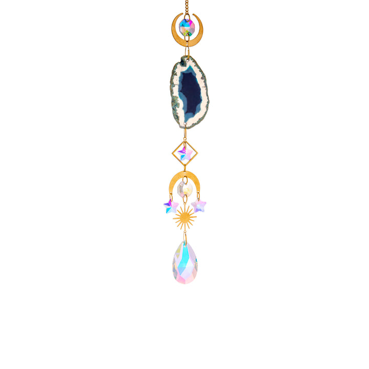 Olivenorma Agate Suncatcher Wind Chime - Blue Aventurine - image 7
