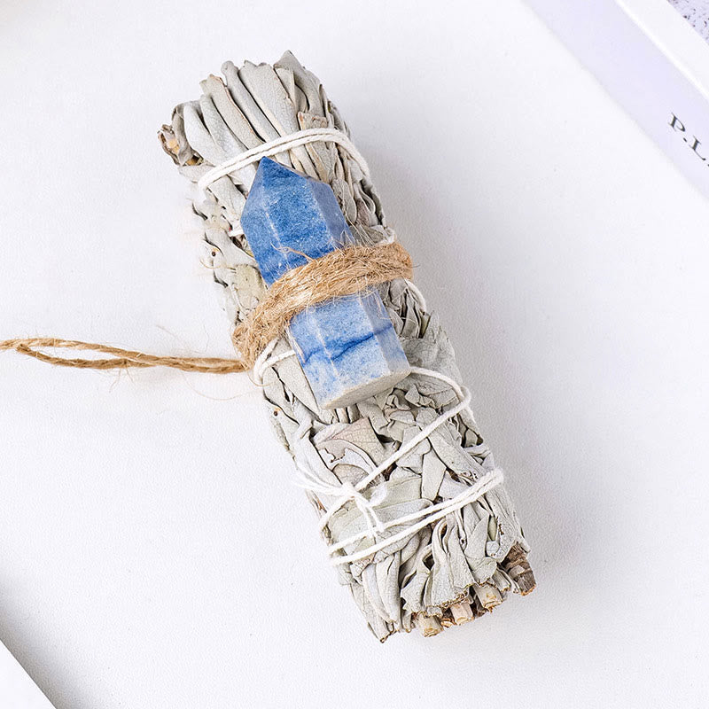 Olivenorma White Sage Hexagonal Prism Crystal Aromatherapy Gemstone Decoration - Blue Aventurine - image 27