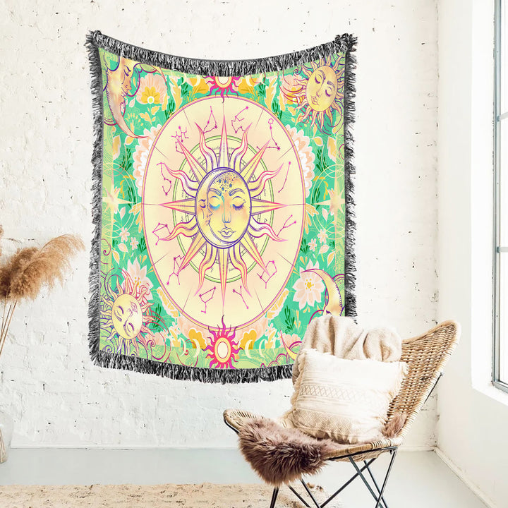 Olivenorma Meditation Chakra Pattern Lace Tassel Tapestry - image 6