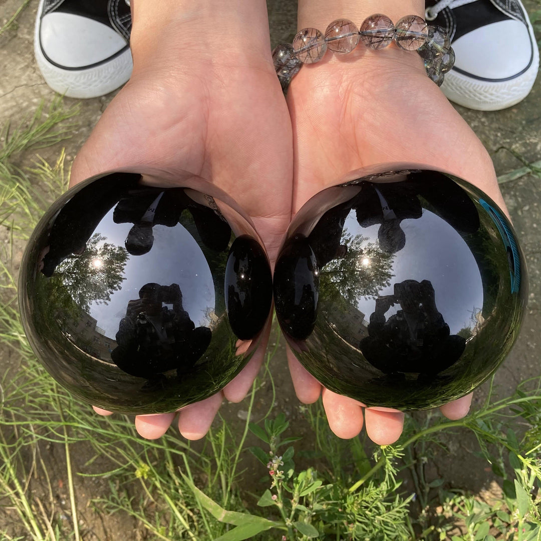 Olivenorma Obsidian Crystal Sphere Decoration - image 6