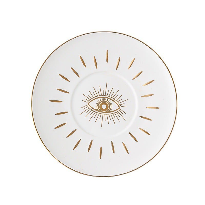 Olivenorma Evil Eye Ceramic Jewelry Storage Tray Coaster - Evil Eye&White - image 3