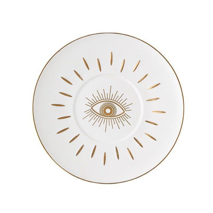 Olivenorma Evil Eye Ceramic Jewelry Storage Tray Coaster - Evil Eye&White - image 3