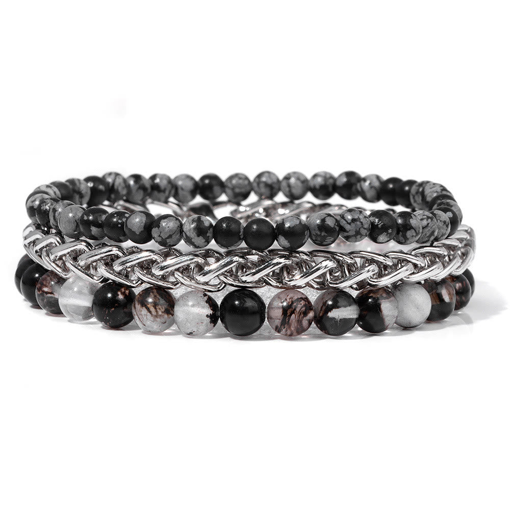 Olivenorma "Peace And Calm" Alabaster Bracelet Set - Alabaster - image 0