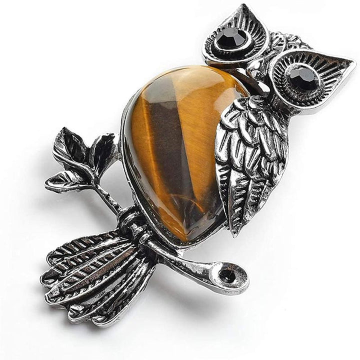 Olivenorma Natural Stone Owl Necklace - image 6