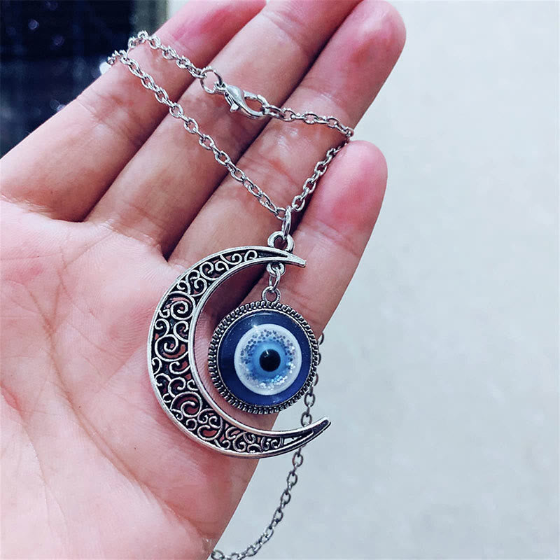 Olivenorma "Moon Love" - Blue Eye Evil Eye Star Necklace - image 2