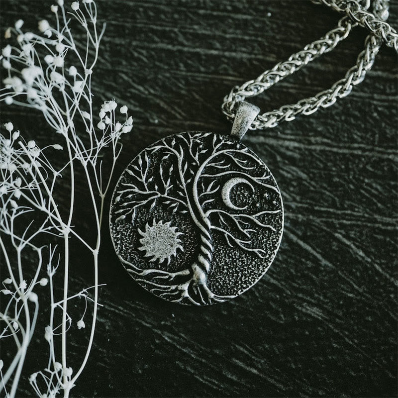Olivenorma "Riding with the Stars" - Tree of Life with Sun and Moon Necklace - image 3